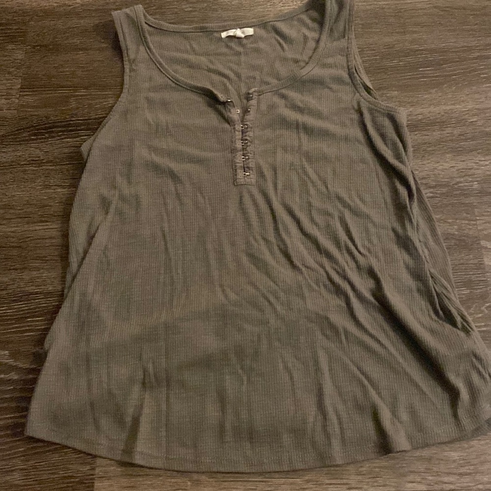 Maurices Green Ribbed Tank Top
